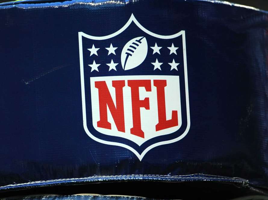 HOUSTON - NOVEMBER 09: The NFL shield logo on the goal post during play between the Baltimore Ravens and the Houston Texans at Reliant Stadium on November 9, 2008 in Houston, Texas.