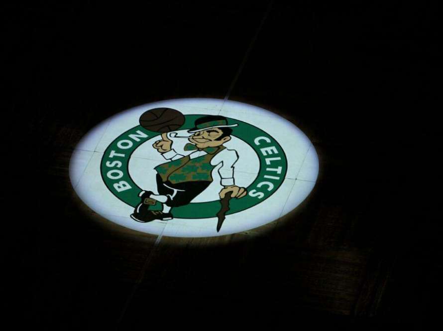 A detail of the Boston Celtics logo as the Celtics get set to play against the Los Angeles Lakers during Game Four of the 2010 NBA Finals on June 10, 2010 at TD Garden in Boston, Massachusetts. NOTE TO USER: User expressly acknowledges and agrees that, by downloading and/or using this Photograph, user is consenting to the terms and conditions of the Getty Images License Agreement.