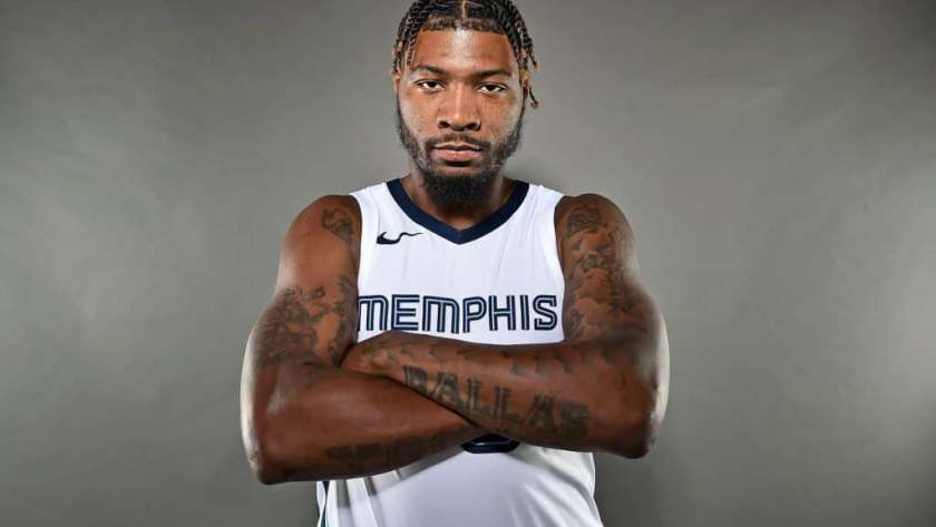 Marcus Smart #36 of the Memphis Grizzlies poses for a photo during Memphis Grizzlies Media Day at FedExForum on October 02, 2023 in Memphis, Tennessee. NOTE TO USER: User expressly acknowledges and agrees that, by downloading and or using this photograph, User is consenting to the terms and conditions of the Getty Images License Agreement.