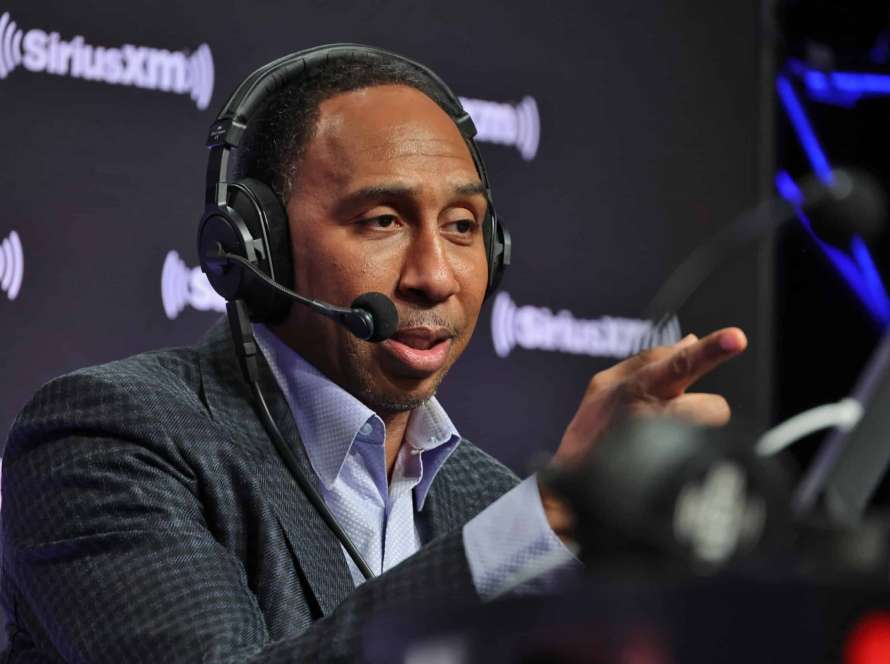 Stephen A. Smith attends SiriusXM At Super Bowl LVII on February 09, 2023 in Phoenix, Arizona.