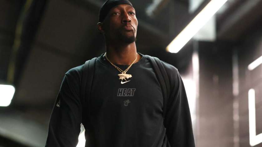 Bam Adebayo #13 of the Miami Heat arrives prior to game seven of the Eastern Conference Finals against the Boston Celtics at TD Garden on May 29, 2023 in Boston, Massachusetts. NOTE TO USER: User expressly acknowledges and agrees that, by downloading and or using this photograph, User is consenting to the terms and conditions of the Getty Images License Agreement.